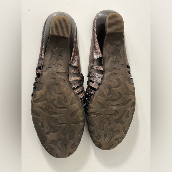 Aquatalia Womens Size 7.5 Slip On Mules Wedge Heel Strappy Designer - Picture 8 of 9